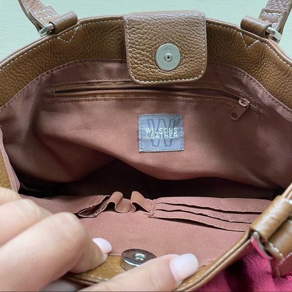 Wilson’s Leather Brown Small Mini Leather Shoulder Bag - Picture 8 of 12